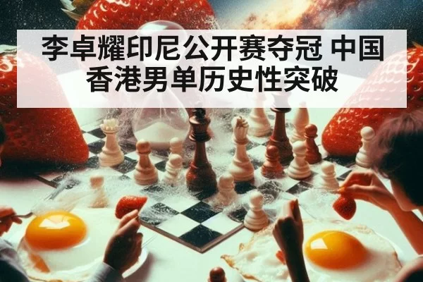 李卓耀印尼公开赛夺冠 中国香港男单历史性突破